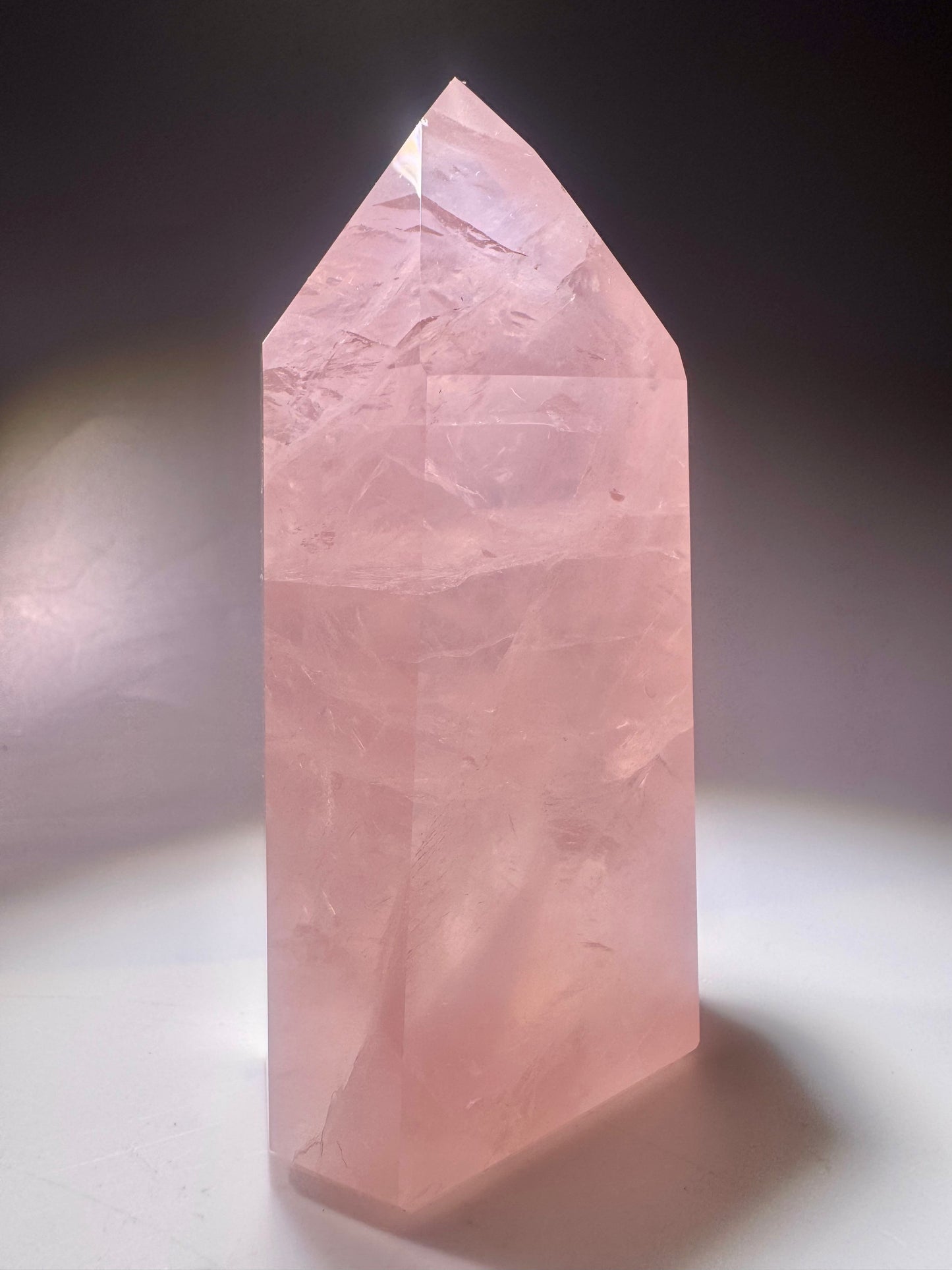 Hochwertiger Rosenquarz Edelstein Spitze Brasilien - 9.5cm, 229g