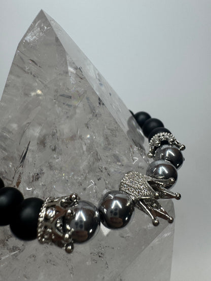 Onyx Armband 👑 - ca. 16cm