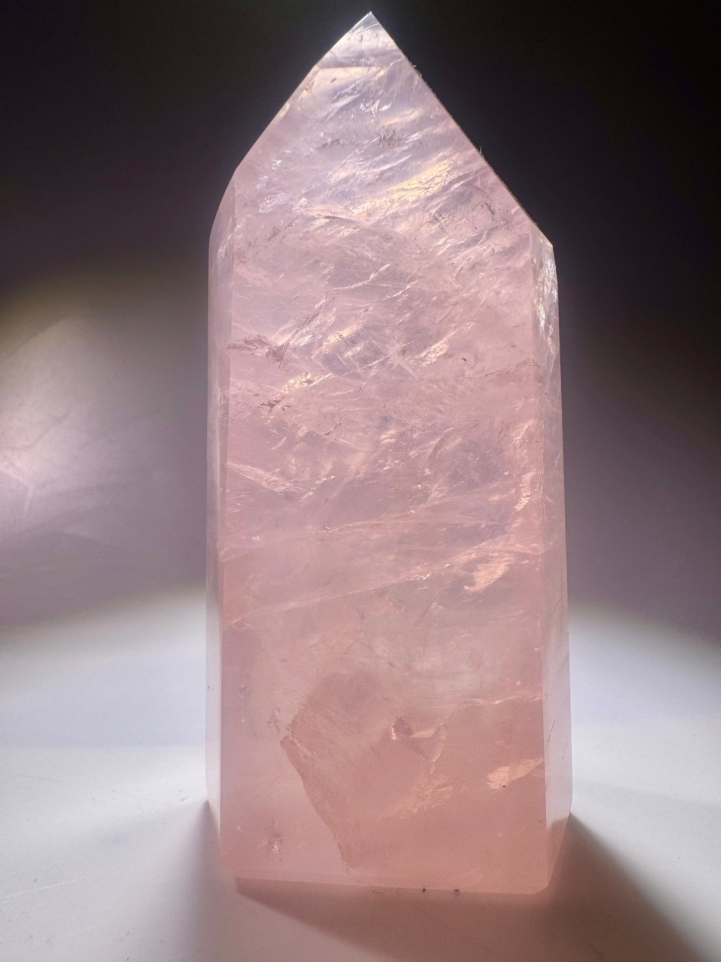 Hochwertiger Rosenquarz Edelstein Spitze Brasilien - 9.5cm, 229g