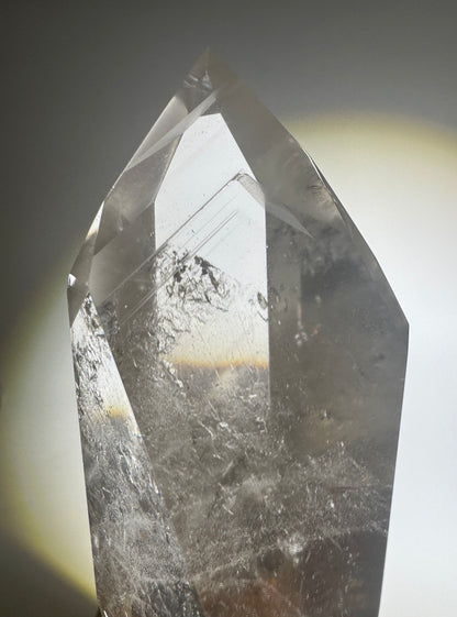 Grosse klare Phantom-Quarz-Spitze 💎 - 11.5cm, 329g