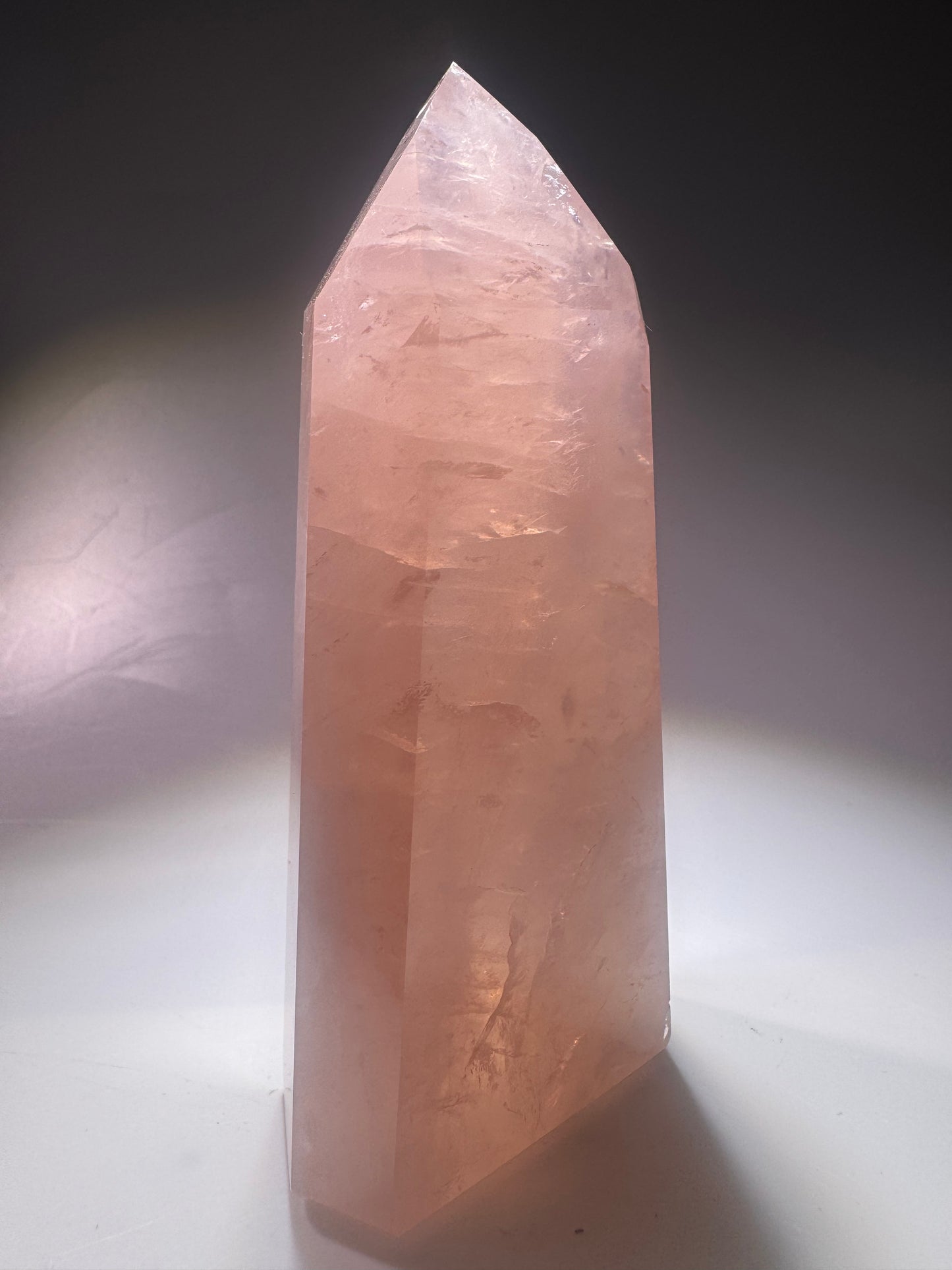Hochwertiger Rosenquarz Edelstein Spitze Brasilien - 10.5 cm, 200g