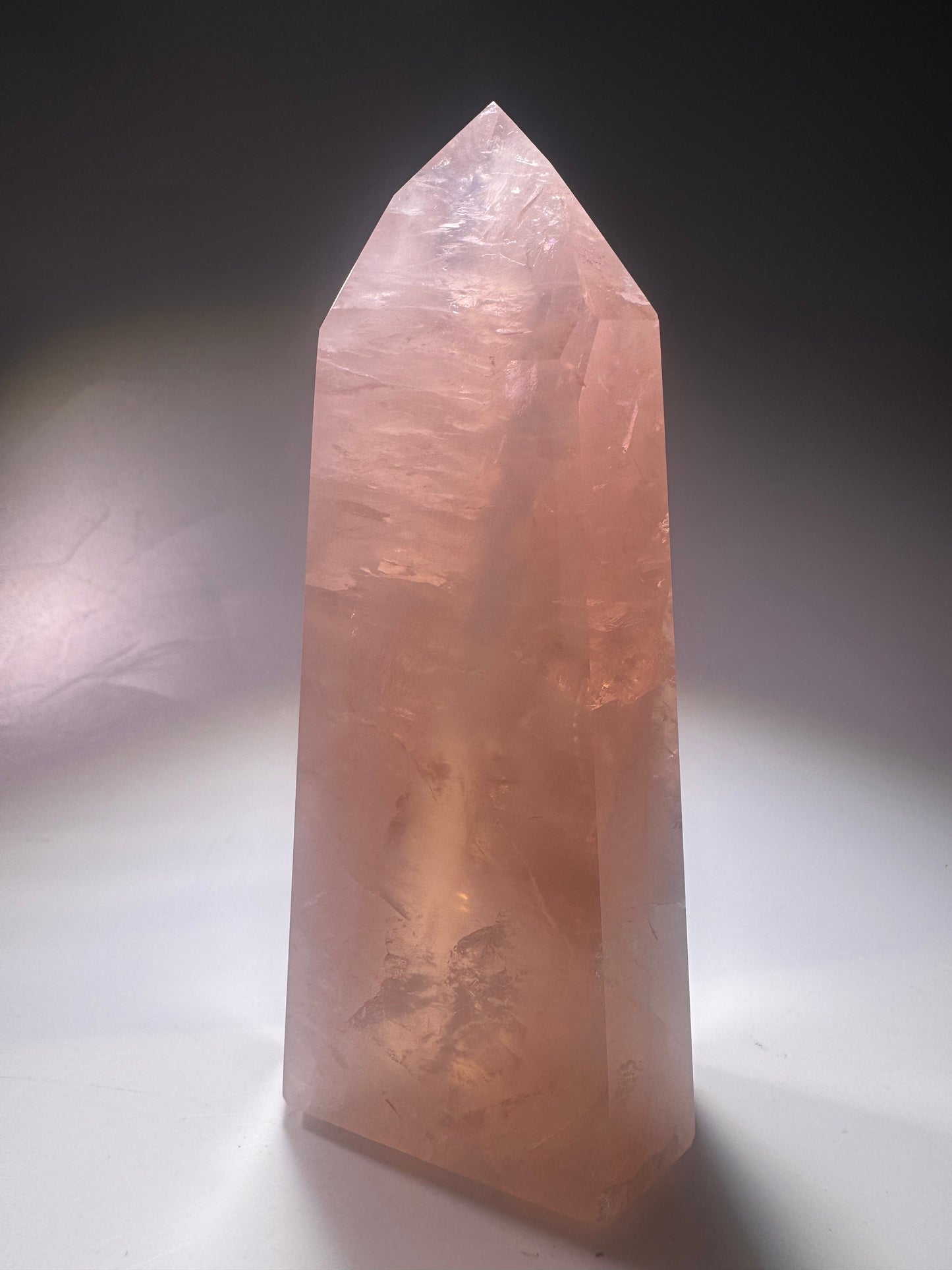 Hochwertiger Rosenquarz Edelstein Spitze Brasilien - 10.5 cm, 200g