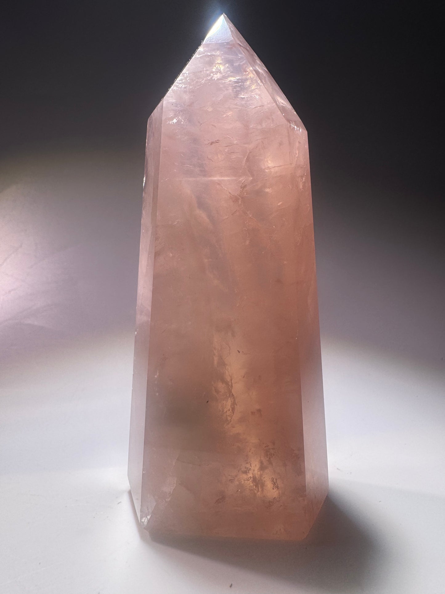 Hochwertiger Rosenquarz Edelstein Spitze Brasilien - 10.5 cm, 200g