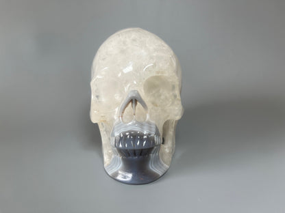 Super realistischer Totenkopf aus Achat - 12cm, 1346g