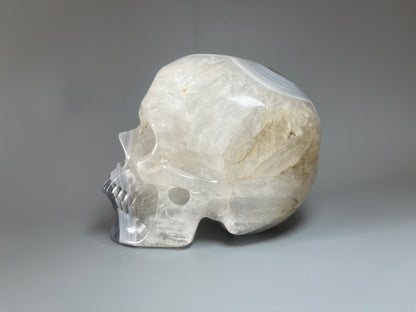 Super realistischer Totenkopf aus Achat - 12cm, 1346g