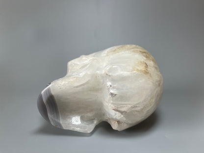 Super realistischer Totenkopf aus Achat - 12cm, 1346g