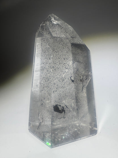 Schwarzer Phantom Bergkristall / Lemurian (sehr klar) 🖤 - 8.6cm, 225g