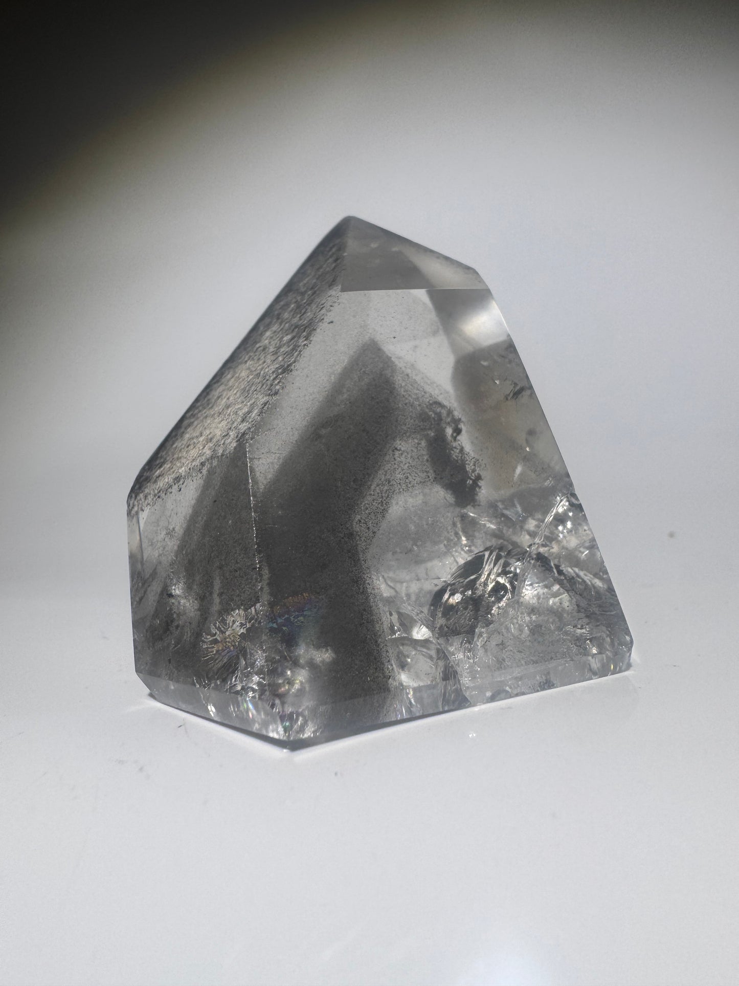 Extra klare schwarze Phantom Bergkristall  / Lemurian Spitze 🖤 - 5.5cm, 132g