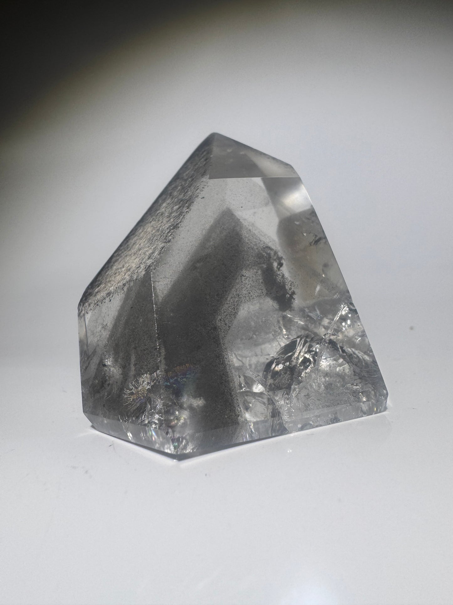 Extra klare schwarze Phantom Bergkristall  / Lemurian Spitze 🖤 - 5.5cm, 132g