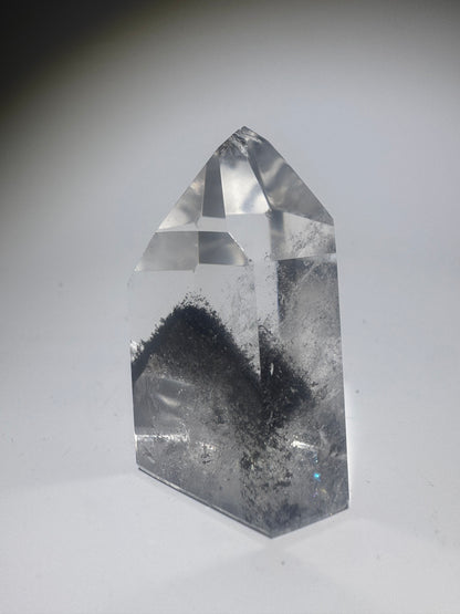 Schwarze Phantom Bergkristall Spitze / Lemurian (extra klar) 🖤 - 4.8cm, 68g