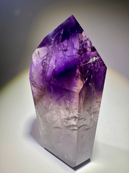 Wunderschöne Phantom Ametrin/Amethyst Spitze 💜 - 10.4cm, 329g