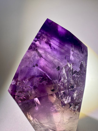 Wunderschöne Phantom Ametrin/Amethyst Spitze 💜 - 10.4cm, 329g
