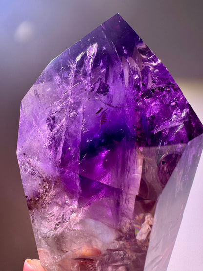 Wunderschöne Phantom Ametrin/Amethyst Spitze 💜 - 10.4cm, 329g