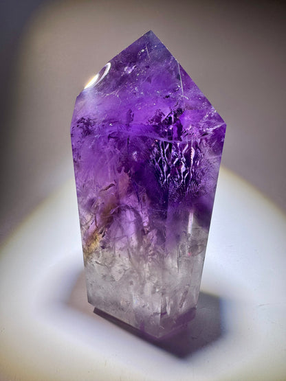Wunderschöne Phantom Ametrin/Amethyst Spitze 💜 - 9.8cm, 276g