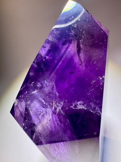 Wunderschöne Phantom Ametrin/Amethyst Spitze 💜 - 9.8cm, 276g