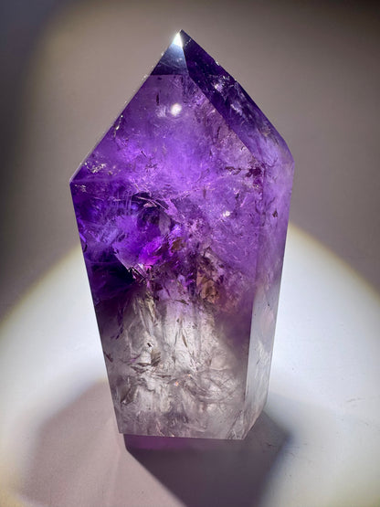 Wunderschöne Phantom Ametrin/Amethyst Spitze 💜 - 9.8cm, 276g