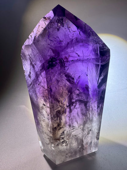 Wunderschöne Phantom Ametrin/Amethyst Spitze 💜 - 9.8cm, 276g