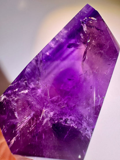 Wunderschöne Phantom Ametrin/Amethyst Spitze 💜 - 9.8cm, 276g