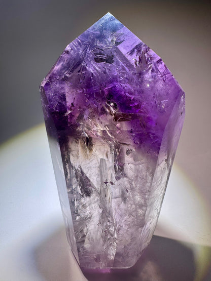 Exklusiver perfekter Phantom Ametrin/Amethyst Spitze 💜 - 9.8cm, 254g