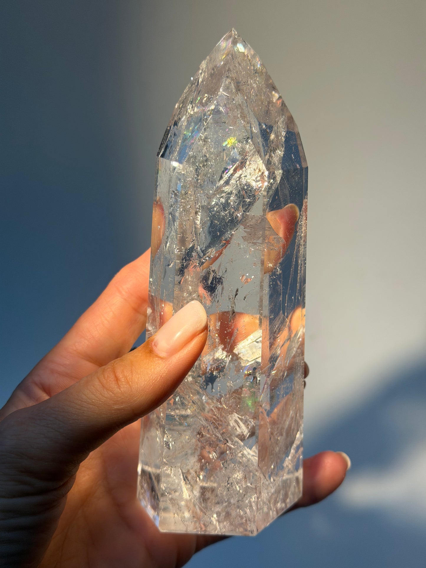 Lemurian Bergkristall Spitze aus Bahia, Brasilien – 14,3 cm | 512 g Premium Qualität