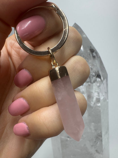 Exklusiver Rosenquarz-Schlüsselanhänger 💗🔑