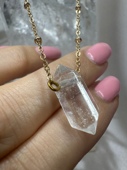 Süsse Kette mit echter Bergkristallspitze 💎✨