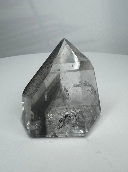 Extra klare schwarze Phantom Bergkristall  / Lemurian Spitze 🖤 - 5.5cm, 132g
