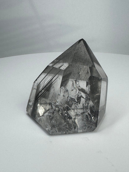 Extra klare schwarze Phantom Bergkristall  / Lemurian Spitze 🖤 - 5.5cm, 132g