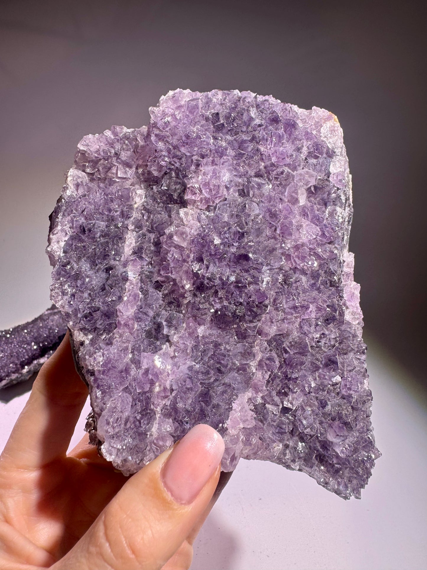 Natur-Amethyst-Kristalle 15 x 10,5 cm, 570g – Harmonische Druse für Meditation