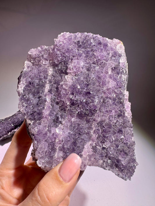 Natur-Amethyst-Kristalle 15 x 10,5 cm, 570g – Harmonische Druse für Meditation