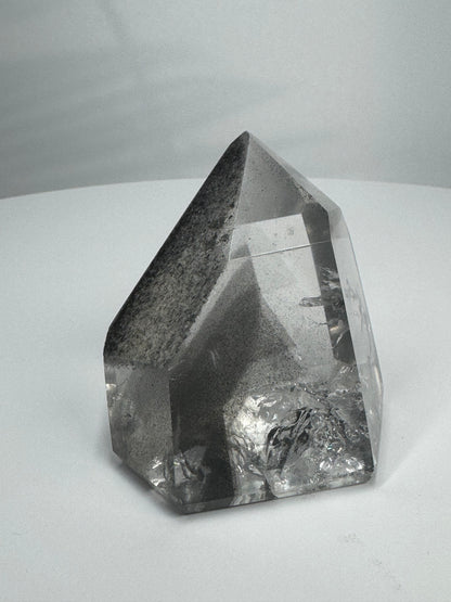Extra klare schwarze Phantom Bergkristall  / Lemurian Spitze 🖤 - 5.5cm, 132g