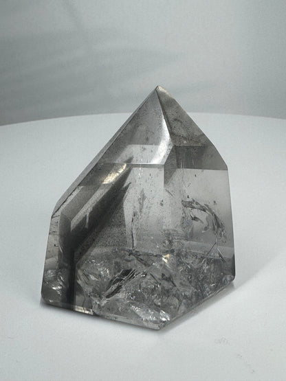 Extra klare schwarze Phantom Bergkristall  / Lemurian Spitze 🖤 - 5.5cm, 132g
