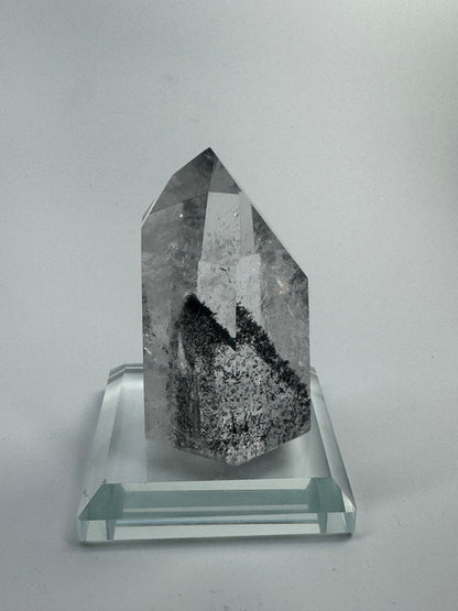 Schwarze Phantom Lemurian Spitze (ultra klar) 🖤 - 5.6cm, 85g