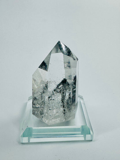 Schwarze Phantom Lemurian Spitze (ultra klar) 🖤 - 5.6cm, 85g
