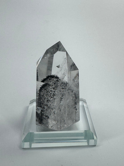 Schwarze Phantom Lemurian Spitze (ultra klar) 🖤 - 5.6cm, 85g