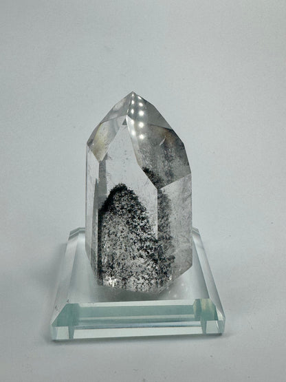 Schwarze Phantom Lemurian Spitze (ultra klar) 🖤 - 5.6cm, 85g