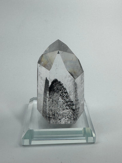 Schwarze Phantom Lemurian Spitze (ultra klar) 🖤 - 5.6cm, 85g