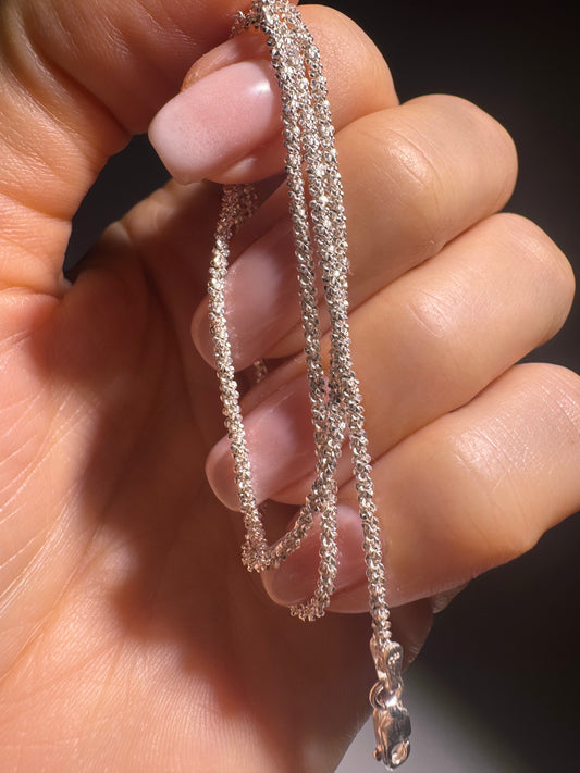 Diamantierte Bomberkette – Ultraedle, funkelnde Halskette in Silber 925, 42cm