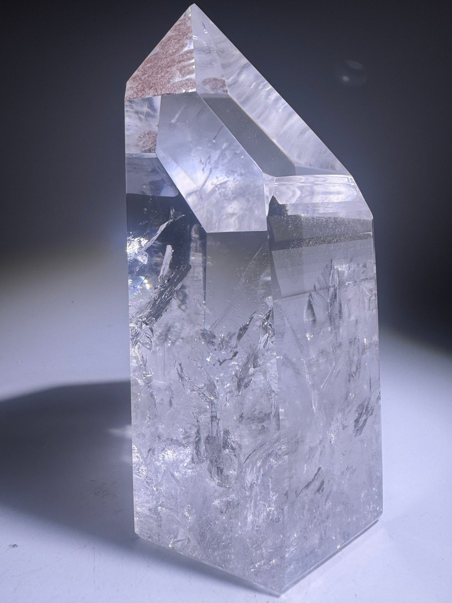 Lemurian Bergkristall 15.5 cm · 1.51 kg – Glasklare Premium-Spitze aus Bahia