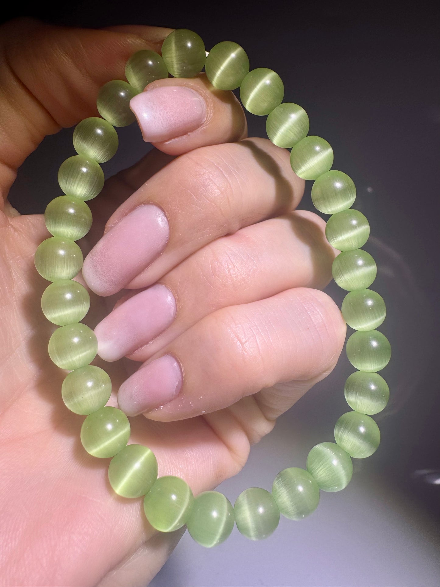 Grüner Opal – Armband aus 6 mm Perlen in natürlicher Edelsteinqualität