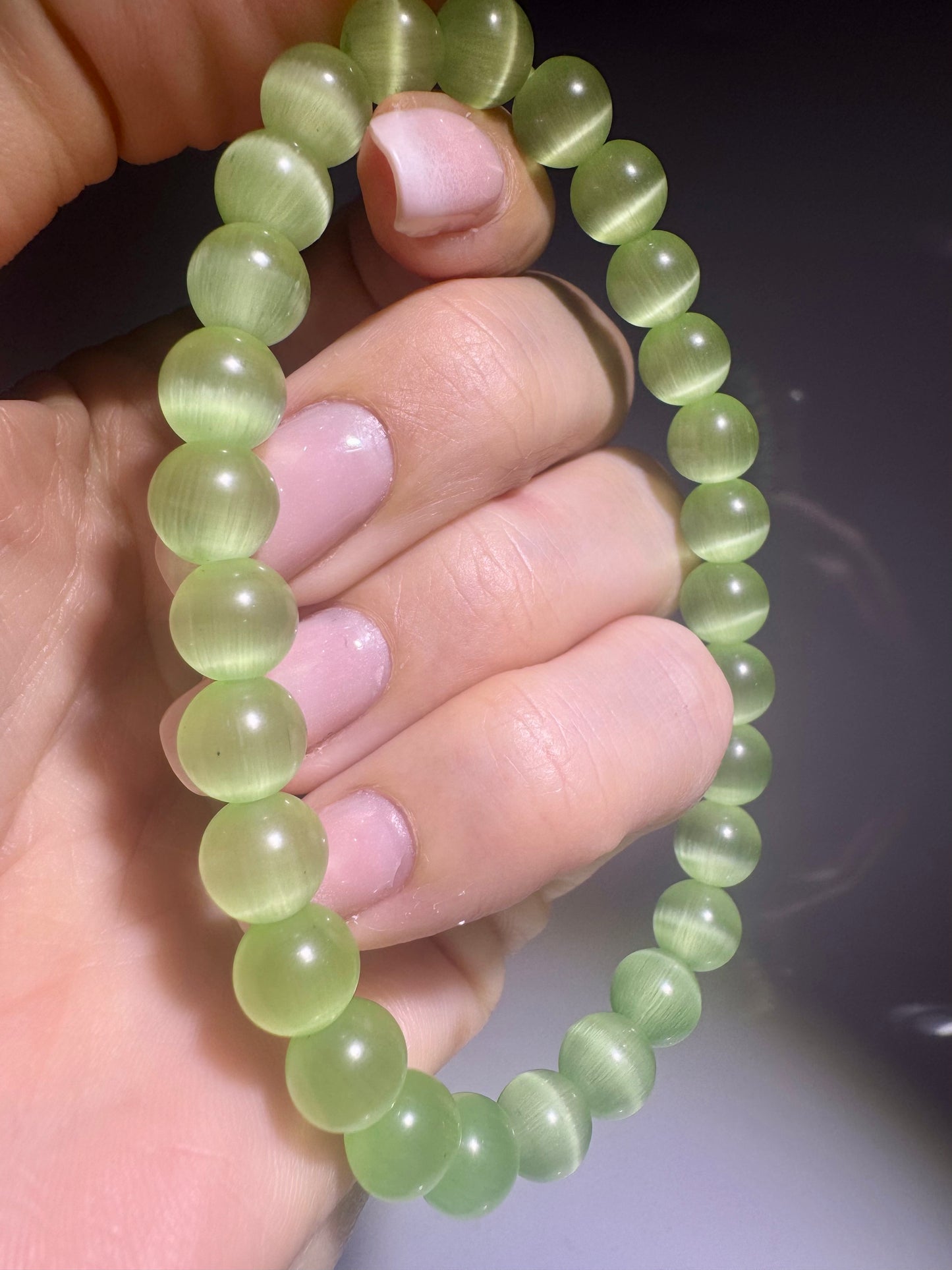 Grüner Opal – Armband aus 6 mm Perlen in natürlicher Edelsteinqualität