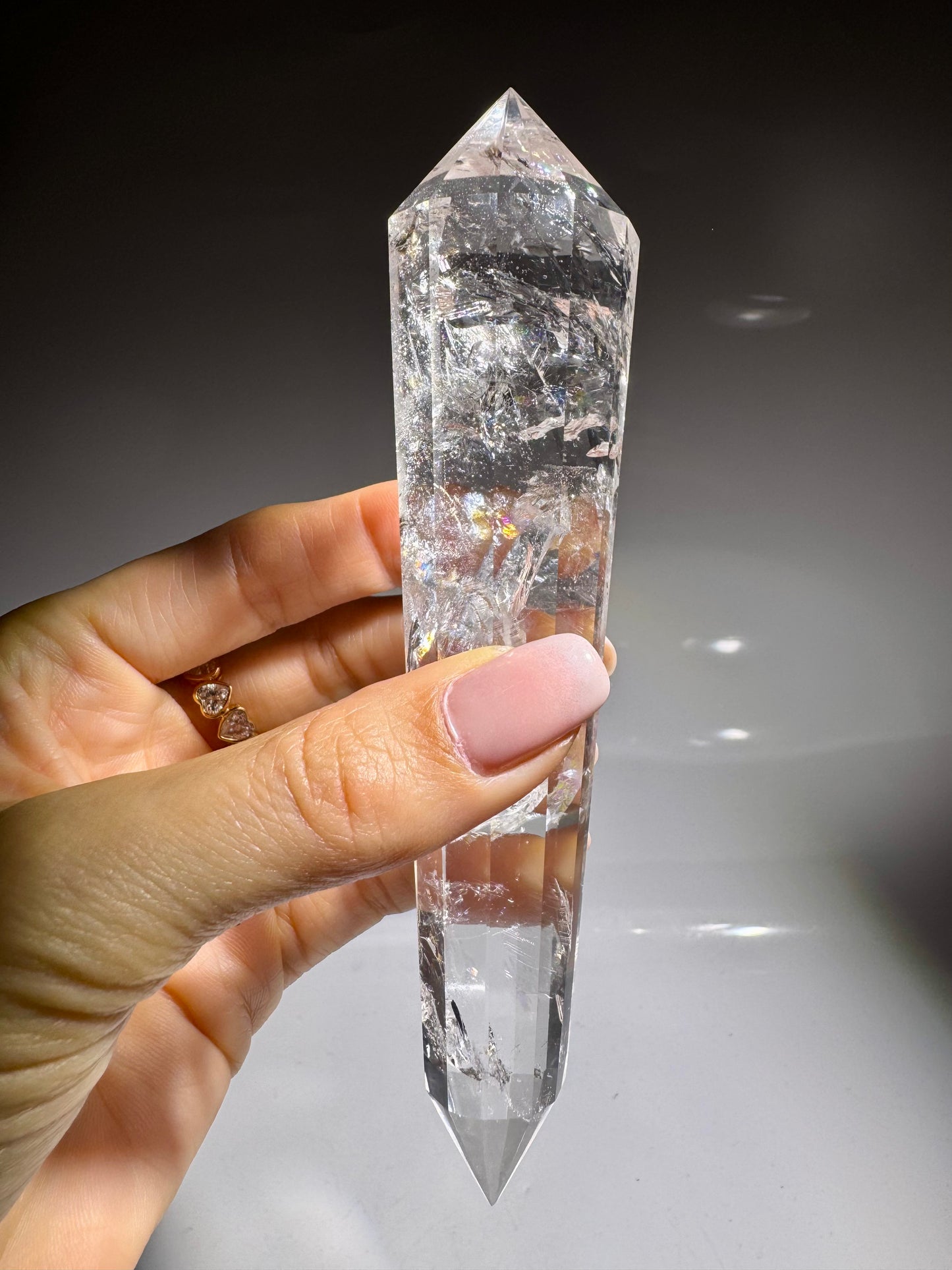 💎 Vogel-Cut Crystal with 24 Facets – Extra Clear, 11.5 cm | Energetic Masterpiece