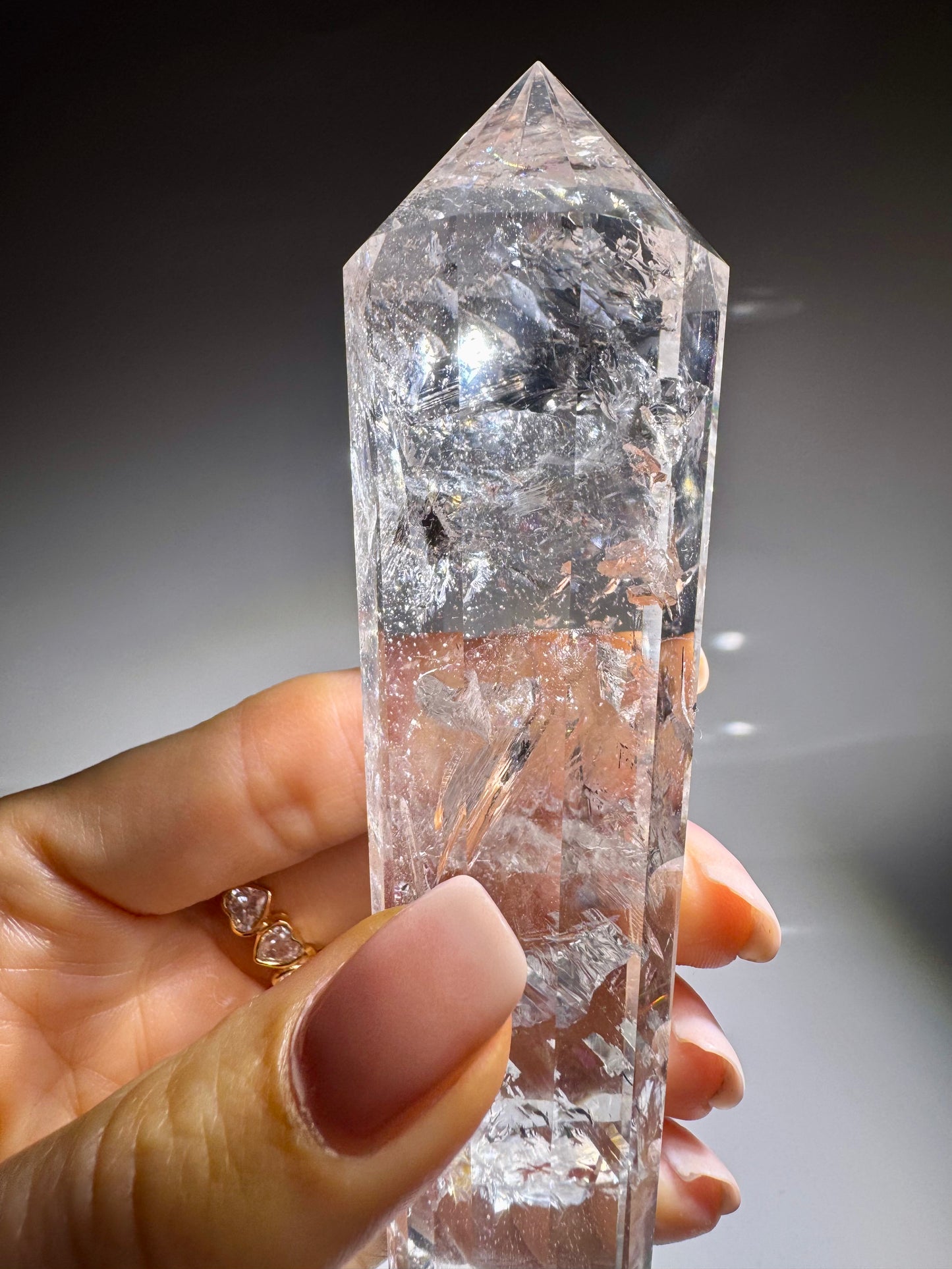 💎 Vogel-Cut Crystal with 24 Facets – Extra Clear, 11.5 cm | Energetic Masterpiece