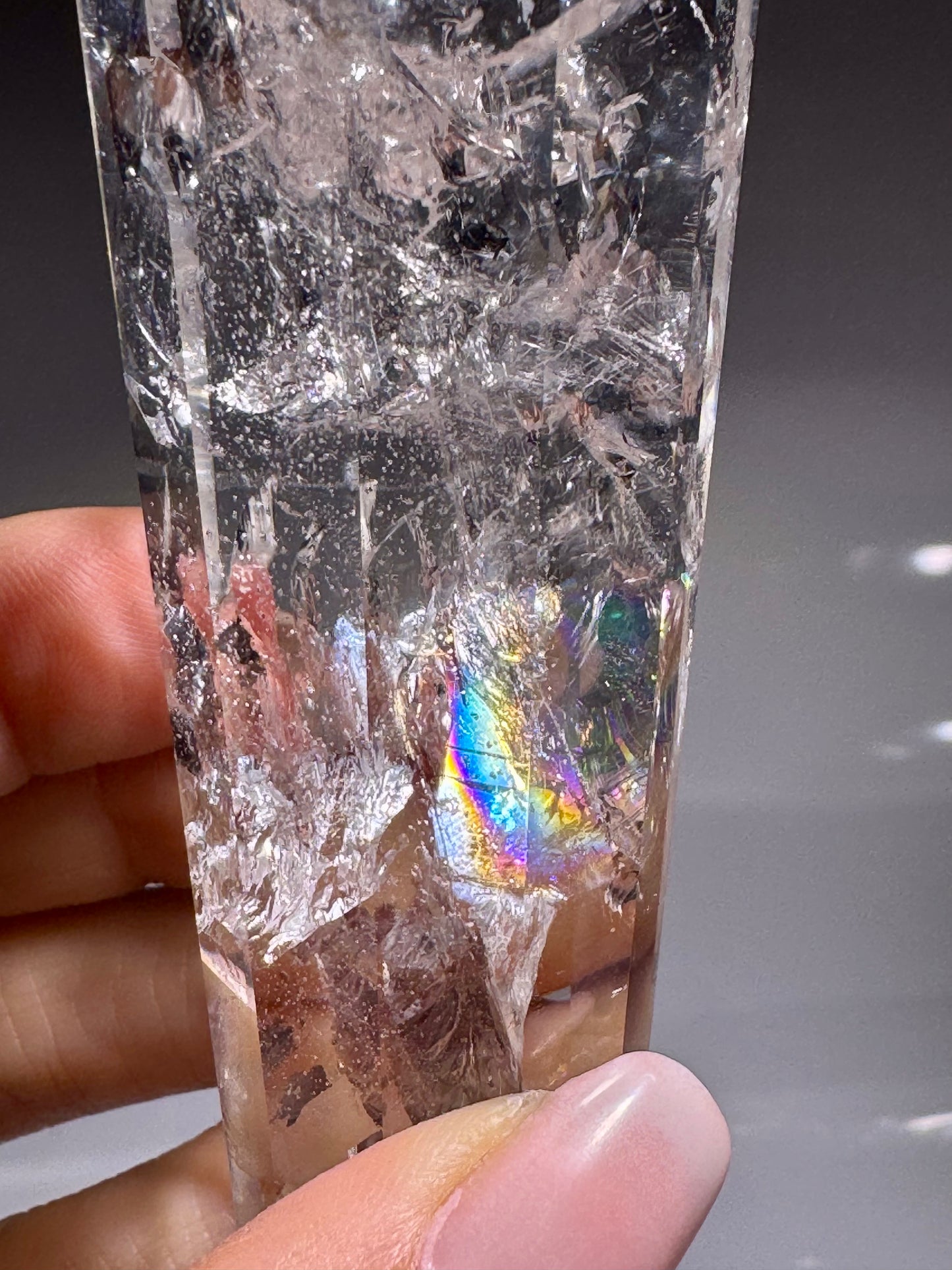 💎 Vogel-Cut Crystal with 24 Facets – Extra Clear, 11.5 cm | Energetic Masterpiece