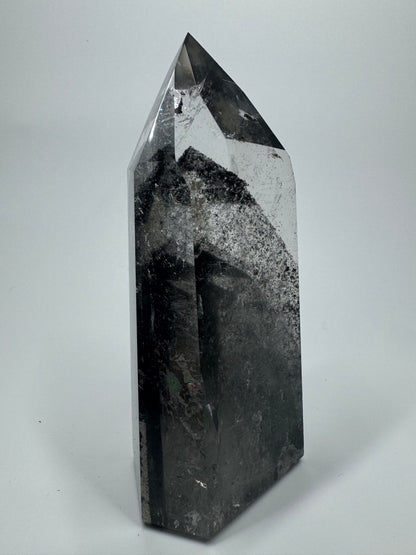Perfekte schwarze Phantom Kristall Spitze (sehr klar) 🖤 - 11cm, 286g