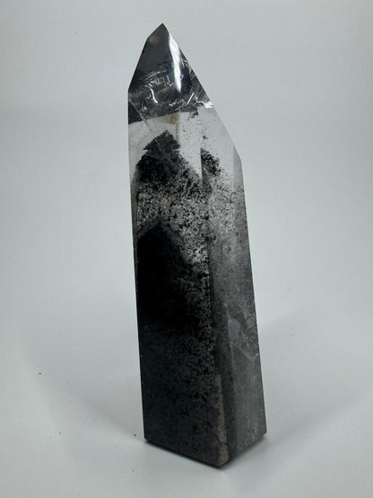 Perfekte schwarze Phantom Kristall Spitze (sehr klar) 🖤 - 11cm, 286g