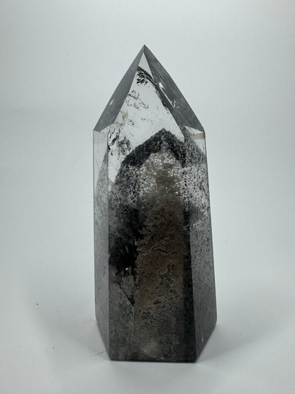 Perfekte schwarze Phantom Kristall Spitze (sehr klar) 🖤 - 11cm, 286g