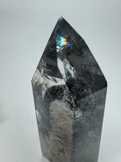 Perfekte schwarze Phantom Kristall Spitze (sehr klar) 🖤 - 11cm, 286g