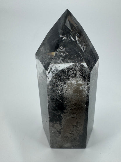 Perfekte schwarze Phantom Kristall Spitze (sehr klar) 🖤 - 11cm, 286g