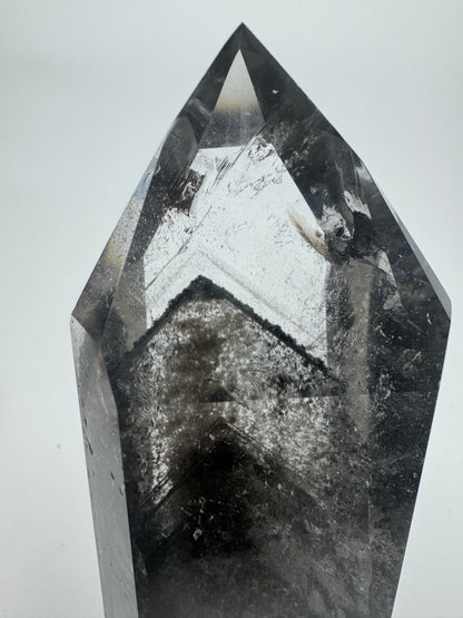 Perfekte schwarze Phantom Kristall Spitze (sehr klar) 🖤 - 11cm, 286g